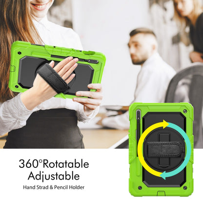 For Samsung Galaxy Tab S8 11 inch SM-X700 Silicone + PC Tablet Case(Yellow Green+Black) - Galaxy Tab S8 Cases by buy2fix | Online Shopping UK | buy2fix