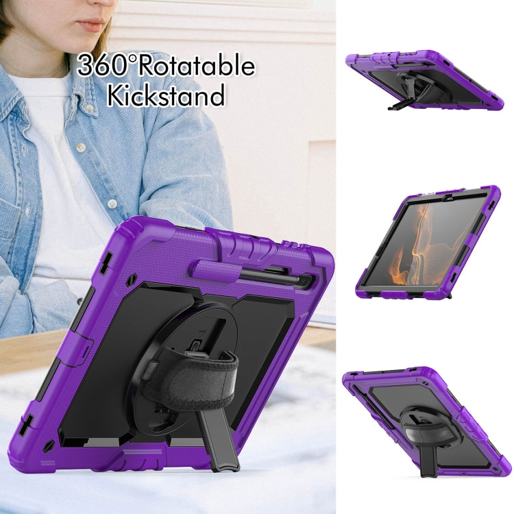 For Samsung Galaxy Tab S8+ 12.4 inch SM-X800 Silicone + PC Tablet Case(Purple+Black) - Galaxy Tab S8+ Cases by buy2fix | Online Shopping UK | buy2fix
