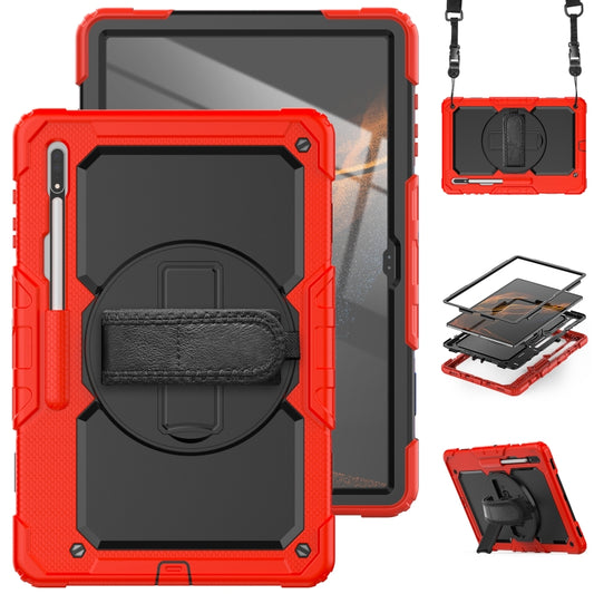 For Samsung Galaxy Tab S8 Ultra 14.6 inch SM-X900 Silicone + PC Tablet Case(Red+Black) - Galaxy Tab S8 Ultra Cases by buy2fix | Online Shopping UK | buy2fix