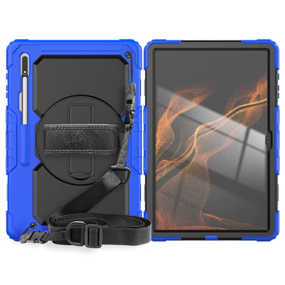 For Samsung Galaxy Tab S8 Ultra 14.6 inch SM-X900 Silicone + PC Tablet Case(Dark Blue+Black) - Galaxy Tab S8 Ultra Cases by buy2fix | Online Shopping UK | buy2fix