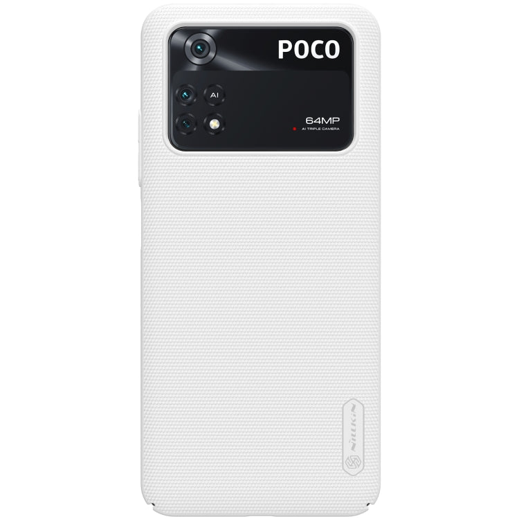 For Xiaomi Poco M4 Pro NILLKIN Frosted PC Phone Case(White) - Xiaomi Cases by NILLKIN | Online Shopping UK | buy2fix