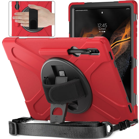 For Samsung Galaxy Tab S8 Ultra Silicone + PC Tablet Case(Red) - Galaxy Tab S8 Ultra Cases by buy2fix | Online Shopping UK | buy2fix