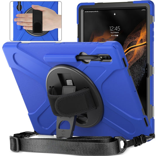For Samsung Galaxy Tab S8 Ultra Silicone + PC Tablet Case(Blue) - Galaxy Tab S8 Ultra Cases by buy2fix | Online Shopping UK | buy2fix