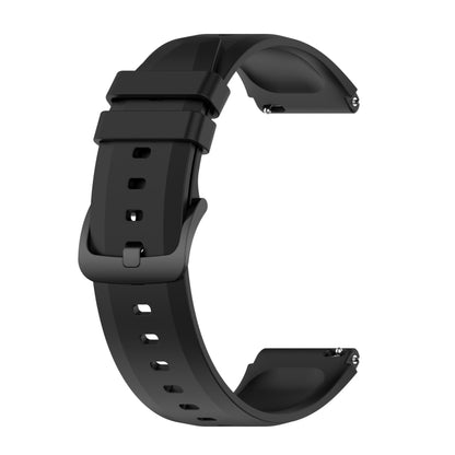 For Xiaomi Watch S1 22mm Protruding Head Glossy Silicone Watch Band(Black) - Watch Bands by buy2fix | Online Shopping UK | buy2fix