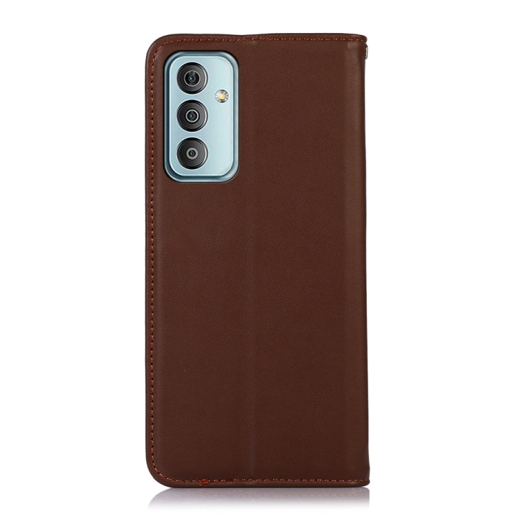 For Samsung Galaxy F23 5G / M23 KHAZNEH Nappa Top Layer Cowhide Leather Phone Case(Brown) - Galaxy Phone Cases by buy2fix | Online Shopping UK | buy2fix