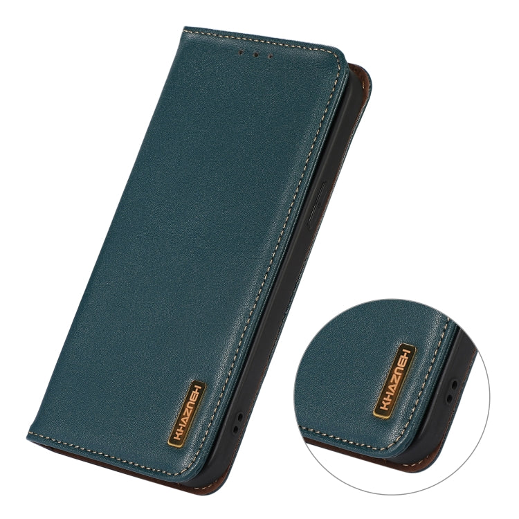 For Samsung Galaxy M53 5G KHAZNEH Nappa Top Layer Cowhide Leather Phone Case(Green) - Galaxy Phone Cases by buy2fix | Online Shopping UK | buy2fix