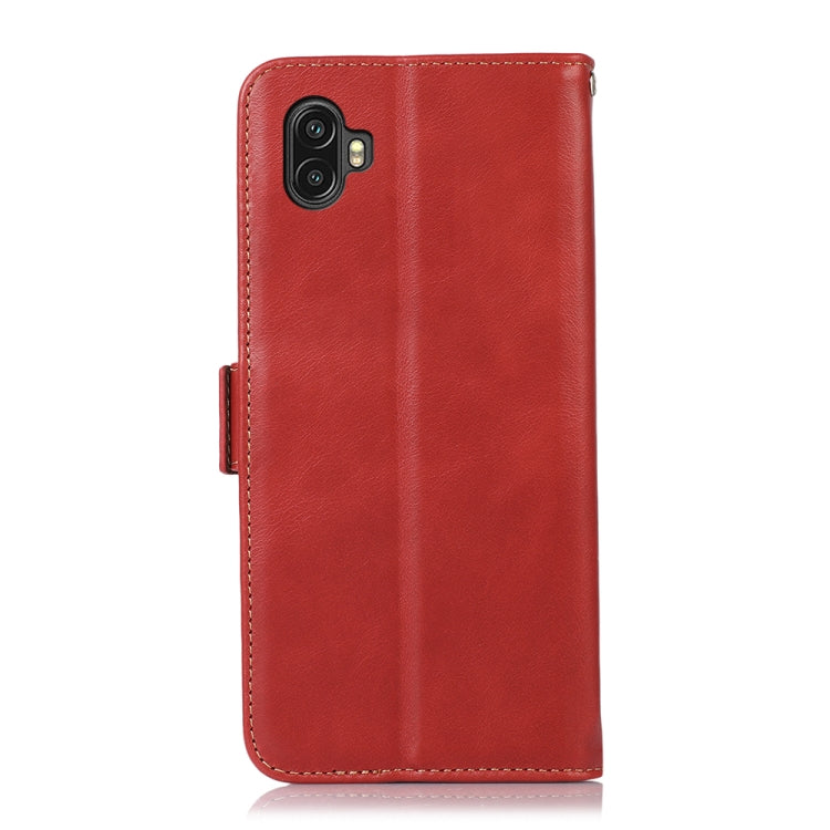 For Samsung Galaxy Xcover6 Pro Crazy Horse Top Layer Cowhide Leather Phone Case(Red) - Galaxy Phone Cases by buy2fix | Online Shopping UK | buy2fix