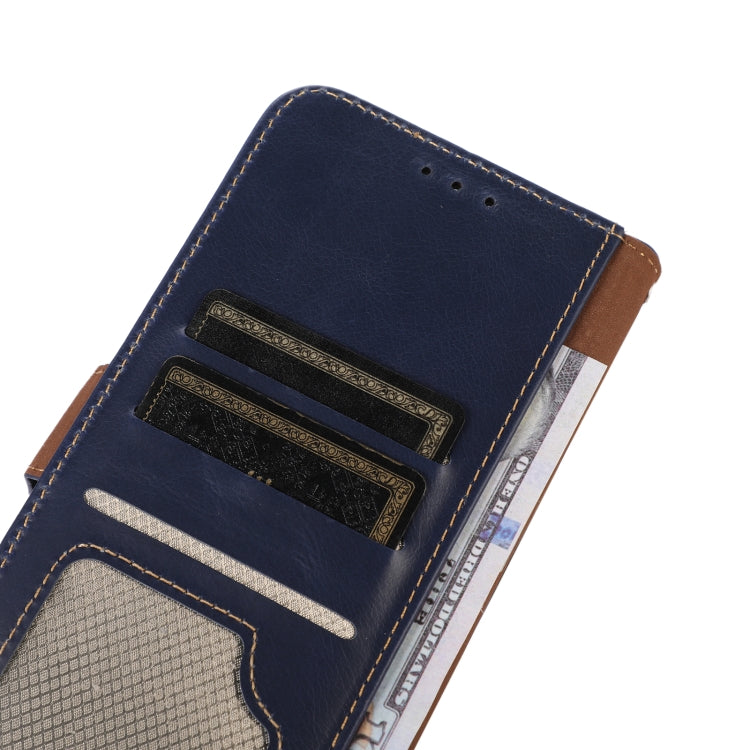 For Samsung Galaxy Xcover6 Pro Crazy Horse Top Layer Cowhide Leather Phone Case(Blue) - Galaxy Phone Cases by buy2fix | Online Shopping UK | buy2fix