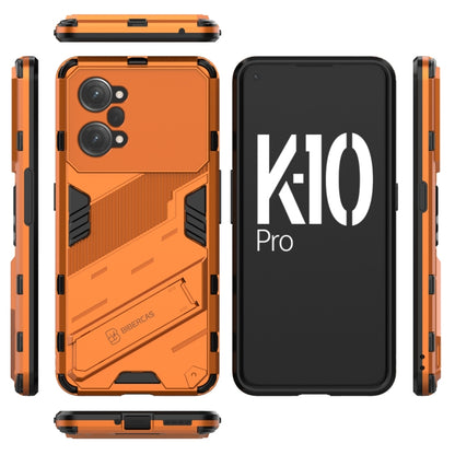 For OPPO K10 Pro 5G China Punk Armor 2 in 1 PC + TPU Shockproof Phone Case with Invisible Holder(Orange) - OPPO Cases by buy2fix | Online Shopping UK | buy2fix