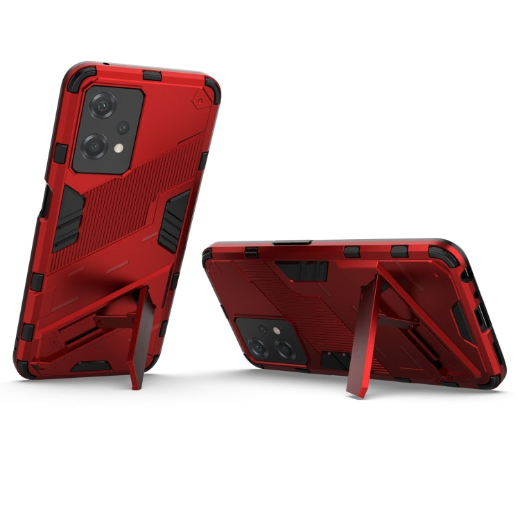 For OnePlus Nord CE 2 Lite 5G/Realme 9 Pro Punk Armor 2 in 1 Shockproof Phone Case with Invisible Holder(Red) - OnePlus Cases by buy2fix | Online Shopping UK | buy2fix