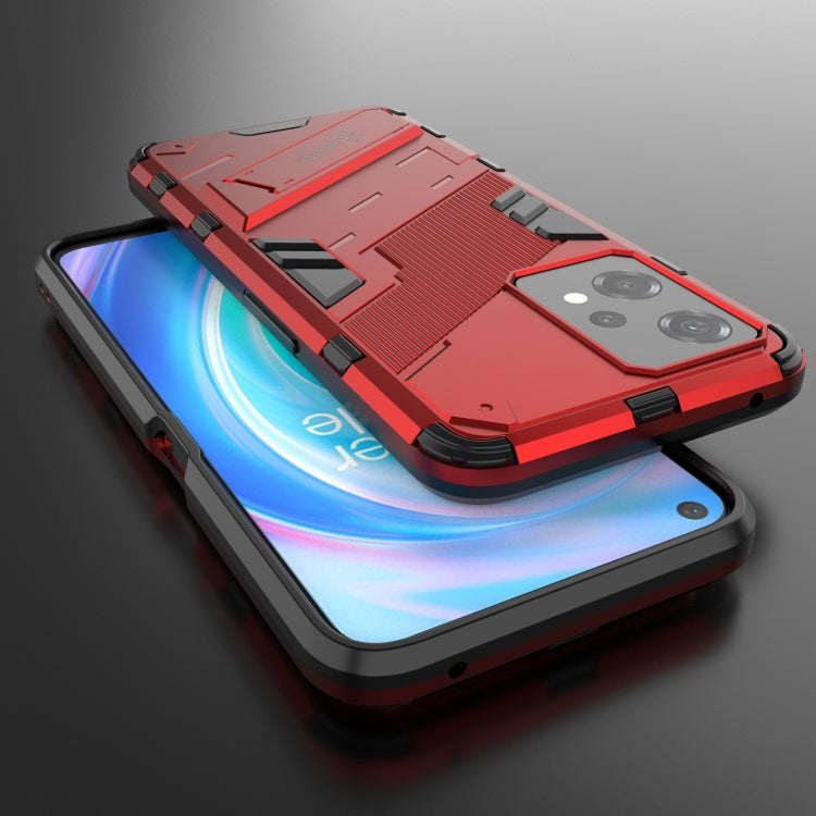 For OnePlus Nord CE 2 Lite 5G/Realme 9 Pro Punk Armor 2 in 1 Shockproof Phone Case with Invisible Holder(Red) - OnePlus Cases by buy2fix | Online Shopping UK | buy2fix