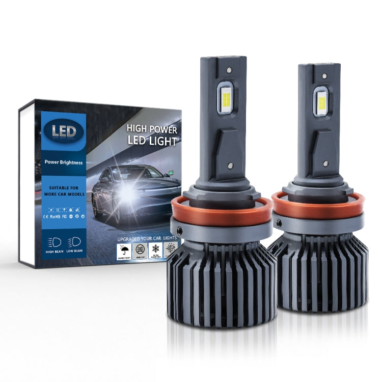 P9 1 Pair H11 6000K / 4000LM / 35W / DC10-32V IP68 Waterproof Car LED Headlight - In Car by buy2fix | Online Shopping UK | buy2fix