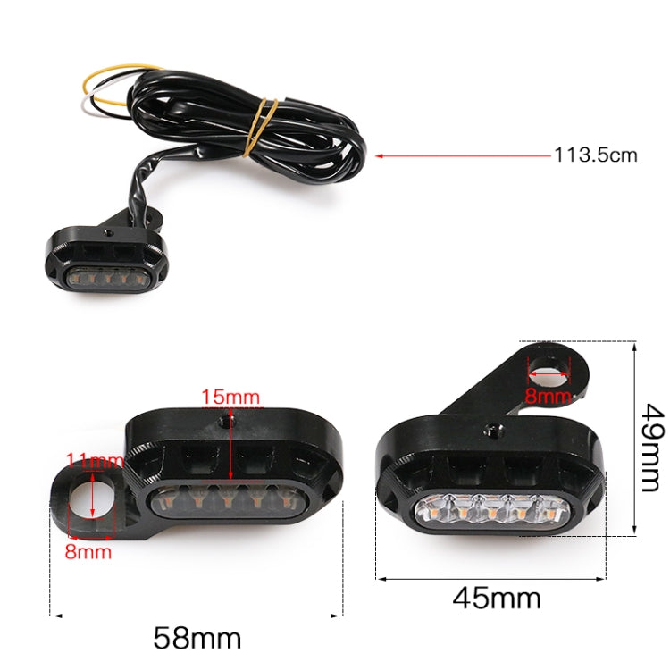 HP-Z058 Motorcycle Modified Rearview Mirror LED Turn Signal Light for Harley Sportsters XL 883 / 1200(Electroplating Black) - In Car by buy2fix | Online Shopping UK | buy2fix