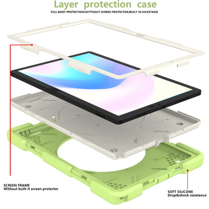 For Samsung Galaxy Tab A8 10.5 2021 Silicone + PC Full Body Protection Tablet Case With Holder & Strap(Green) - Other Galaxy Tab PC by buy2fix | Online Shopping UK | buy2fix