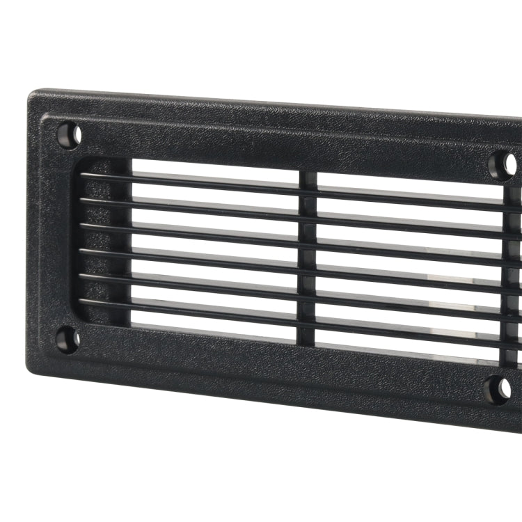 A6792 300x80mm Black Straight Louvered Ventilation Plastic Venting Panel Cover - In Car by buy2fix | Online Shopping UK | buy2fix