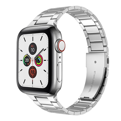 Small Waist Stainless Steel Watch Band For Apple Watch Series 8&7 41mm / SE 2&6&SE&5&4 40mm / 3&2&1 38mm(Silver) - Smart Wear by buy2fix | Online Shopping UK | buy2fix