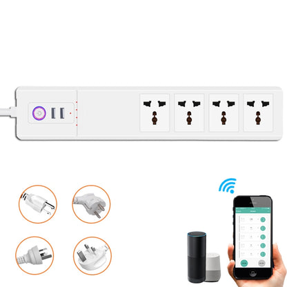 WiFi 16A SM-SO306-M 4 Holes + 2 USB Multi-purpose Smart Power Strip(AU Plug) - Consumer Electronics by buy2fix | Online Shopping UK | buy2fix