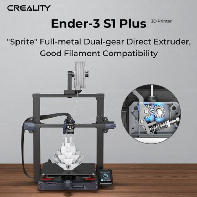 Creality Ender-3 S1 Plus Full-metal Dual-gear Larger-size 3D Printer US Plug - 3D Printer by Creality | Online Shopping UK | buy2fix