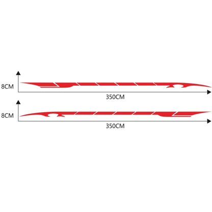 2 PCS/Set D-178 Waistline Pattern Car Modified Decorative Sticker(Red) - In Car by buy2fix | Online Shopping UK | buy2fix