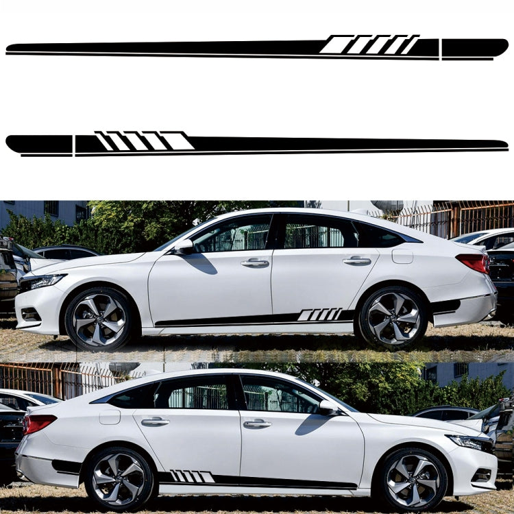 2 PCS/Set D-608 Stripe Pattern Car Modified Decorative Sticker(Black) - In Car by buy2fix | Online Shopping UK | buy2fix