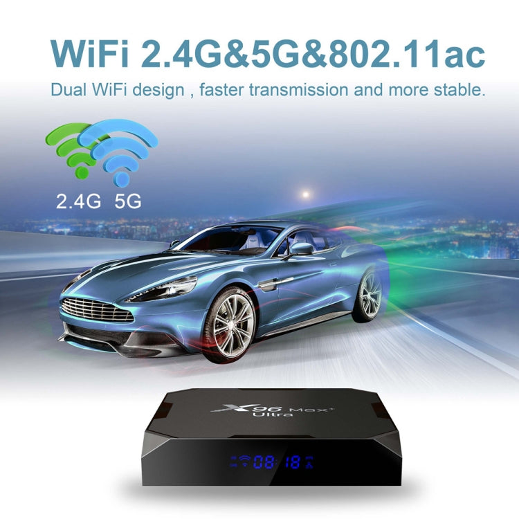 X96 Max+ Ultra 4GB+64GB Amlogic S905X4 8K Smart TV BOX Android 11.0 Media Player, Plug Type:UK Plug - Consumer Electronics by buy2fix | Online Shopping UK | buy2fix