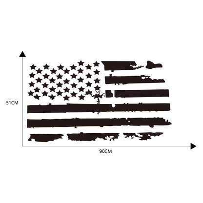 D-778 American Flag Pattern Car Modified Decorative Sticker(Black) - In Car by buy2fix | Online Shopping UK | buy2fix