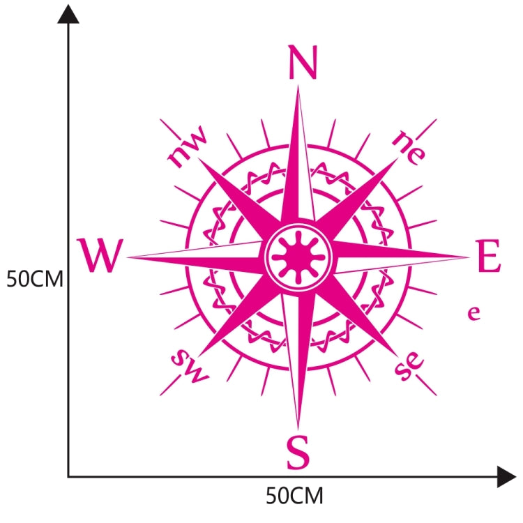 D-863 Compass Pattern Car Modified Decorative Sticker(Purple) - In Car by buy2fix | Online Shopping UK | buy2fix
