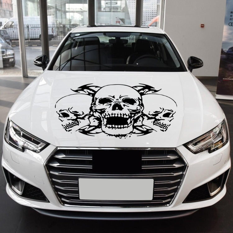 D-923 Three Skulls Pattern Car Modified Decorative Sticker(Black) - In Car by buy2fix | Online Shopping UK | buy2fix