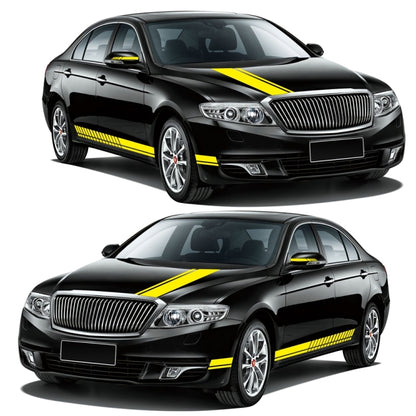 D-936 Stripe Pattern Car Modified Decorative Sticker(Yellow) - In Car by buy2fix | Online Shopping UK | buy2fix