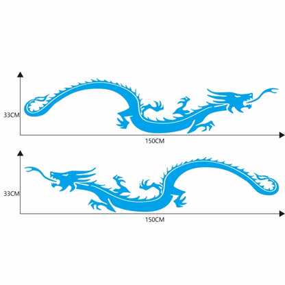 2 PCS/Set D-965 Dragon Pattern Car Modified Decorative Sticker(Blue) - In Car by buy2fix | Online Shopping UK | buy2fix