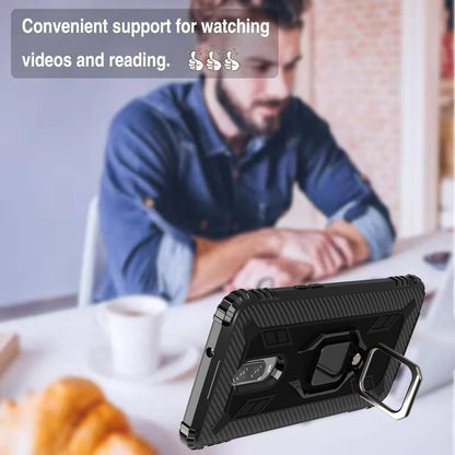 For OnePlus 7 / 6T Carbon Fiber Protective Case with 360 Degree Rotating Ring Holder(Black) - OnePlus Cases by buy2fix | Online Shopping UK | buy2fix