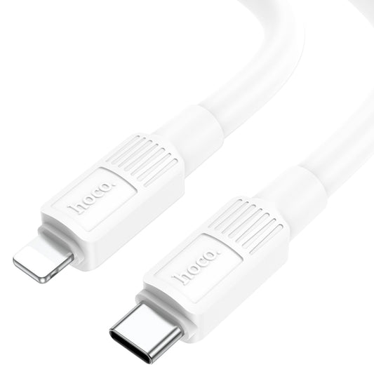hoco X84 20W USB-C / Type-C to 8 Pin Solid PD Charging Data Cable，Length：1m(White) - Normal Style Cable by hoco | Online Shopping UK | buy2fix