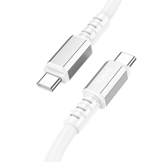 hoco X85 60W USB-C / Type-C to USB-C / Type-C Strength Charging Data Cable，Length：1m(White) -  by hoco | Online Shopping UK | buy2fix