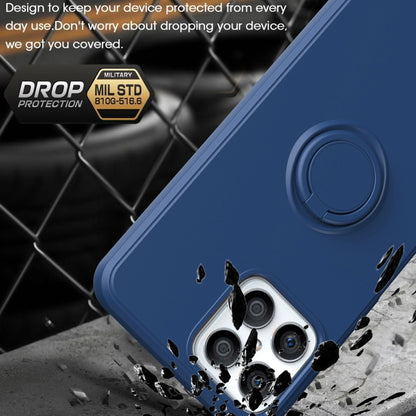 For Honor X8 Ring Kickstand Silicone Phone Case(Blue) - Honor Cases by buy2fix | Online Shopping UK | buy2fix