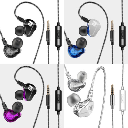 QKZ F910 In-Ear Subwoofer Dual Dynamic Earphone(Black) - In Ear Wired Earphone by QKZ | Online Shopping UK | buy2fix