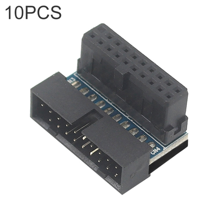 10 PCS 3.0 19P 20P Motherboard Male To Female Extension Adapter, Model: PH19B(Balck) - Others by buy2fix | Online Shopping UK | buy2fix