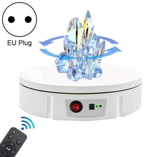 22cm Charging Rotating Display Stand Video Shooting Turntable, Load: 50kg, Power Plug:EU Plug(White) - Camera Accessories by buy2fix | Online Shopping UK | buy2fix