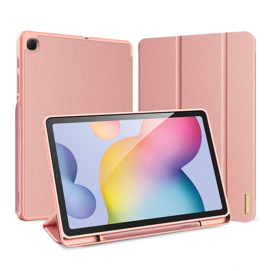 For Galaxy Tab S6 Lite 10.4 inch DUX DUCIS Domo Series Horizontal Flip Magnetic PU Leather Case with Three-folding Holder & Pen Slot(Pink) - Samsung Accessories by DUX DUCIS | Online Shopping UK | buy2fix