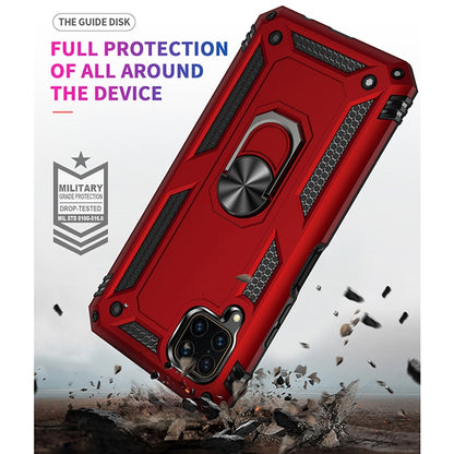 For Huawei P40 Lite Shockproof TPU + PC Protective Case with 360 Degree Rotating Holder(Blue) - Mobile Accessories by buy2fix | Online Shopping UK | buy2fix