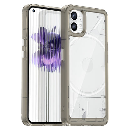 For Nothing Phone 1 Colorful Series Acrylic + TPU Phone Case(Transparent Black) - More Brand by buy2fix | Online Shopping UK | buy2fix