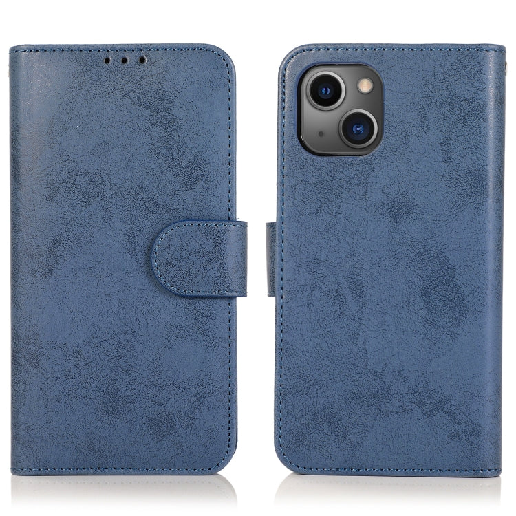 For iPhone 14 2 in 1 Detachable Leather Case (Dark Blue) - Apple Accessories by buy2fix | Online Shopping UK | buy2fix