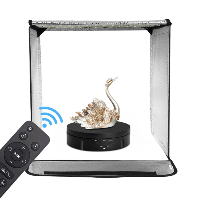 14.6cm Remote Mirror USB Electric Rotating Turntable Display Stand, Load: 10kg(White) - Camera Accessories by buy2fix | Online Shopping UK | buy2fix