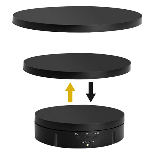 3 in 1 Electric Rotating Display Stand Turntable(Black) - Camera Accessories by buy2fix | Online Shopping UK | buy2fix