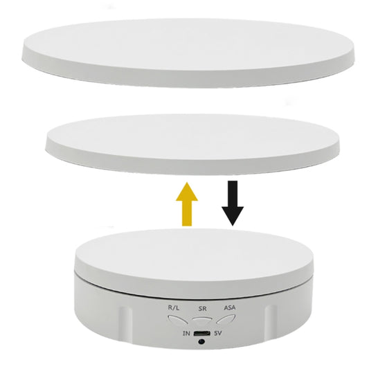 3 in 1 Electric Rotating Display Stand Turntable(White) - Camera Accessories by buy2fix | Online Shopping UK | buy2fix