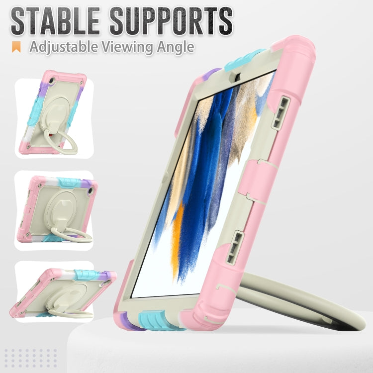 For Samsung Galaxy Galaxy Tab A8 Bracelet Holder Silicone + PC Tablet Case(Colorful Pink) - Other Galaxy Tab PC by buy2fix | Online Shopping UK | buy2fix