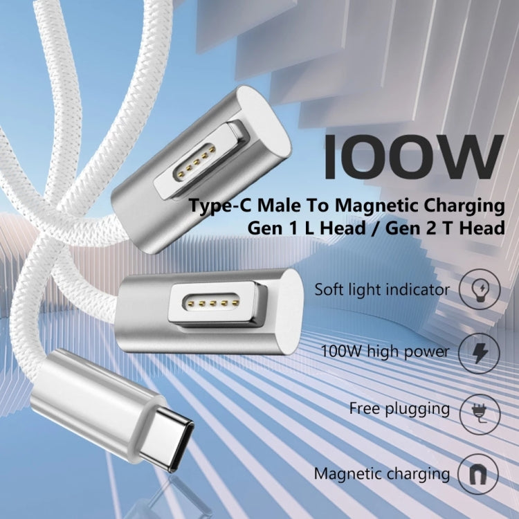 100W 5 Pin MagSafe 2 (T-shaped) to USB-C / Type-C PD Charging Cable, Cable Length: 1.8m - Cable & Adapter by buy2fix | Online Shopping UK | buy2fix