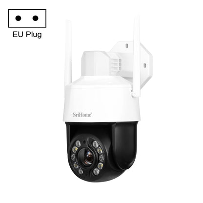 SriHome SH041 5.0MP 20X Optical Zoom 2.4G/5G WiFi Waterproof AI Auto Tracking H.265 Video Surveillance, Plug Type:EU Plug(White) - Security by buy2fix | Online Shopping UK | buy2fix