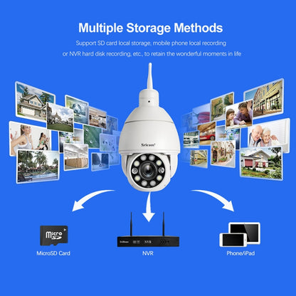 Sricam SP008C 5MP 10X Zoom IP66 Waterproof CCTV WiFi IP Camera Monitor, Plug Type:US Plug(White) - Security by Sricam | Online Shopping UK | buy2fix
