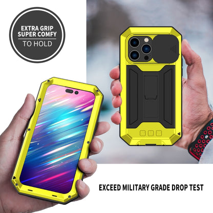 For iPhone 14 Pro Max R-JUST Shockproof Life Waterproof Dust-proof Case (Yellow) - iPhone 14 Pro Max Cases by R-JUST | Online Shopping UK | buy2fix