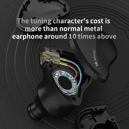 CVJ Mirror Hybrid Technology HiFi Music Wired Earphone No Mic(Blue) - In Ear Wired Earphone by CVJ | Online Shopping UK | buy2fix